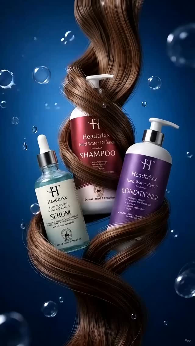 Hard water steals your shine. Headtrixx brings it back. ✨💧
Cleanse. Repair. Protect.