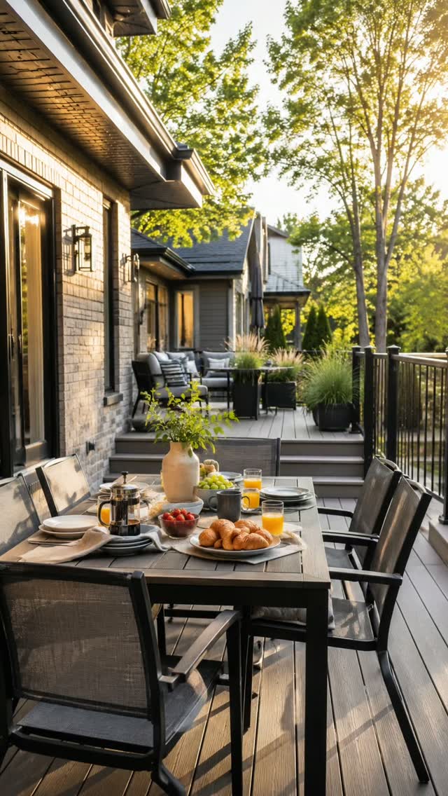 Du café du matin au BBQ entre amis, jusqu’aux soirées sous les lumières… ✨
Votre terrasse devient le cœur de vos plus beaux moments d’été.
Un seul espace.
Une foule de souvenirs à créer.
#UrbanoPatio #terrasse #patio #AménagementExtérieur #étéauquébec