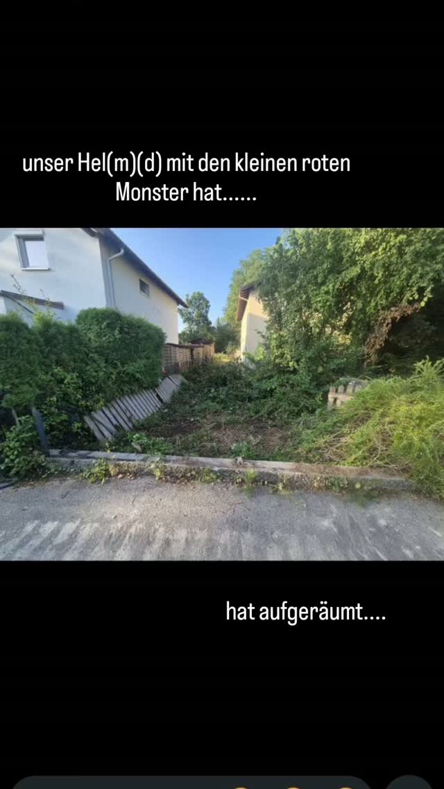 Was für eine Veränderung ...
Eine vorher nicht da gewesene Zufahrt zum Grundstück ist plötzlich sichtbar... Saubere Arbeit, auch die kleinen sind begeistert. Nun steht dem Neubau kein Gebüsch mehr im Weg. Wir freuen uns drauf ,,