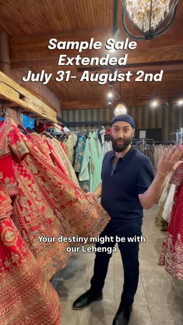 You asked, we listened!🌟
The Chandan Heritage Sample Sale is now extended through August 2!
✨July 31 - August 2
Come shop timeless styles at exclusive sample sale prices.⚡️
.
.
.
#ChandanHeritage #SampleSaleToronto #TorontoBrides #SouthAsianFashion #explore