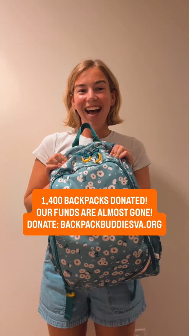 We’ve filled 1,400 backpacks this year, but our funds are almost gone and requests are still coming in!
Please donate at backpackbuddiesva.org or share this video to help us reach more people! 🧡🎒