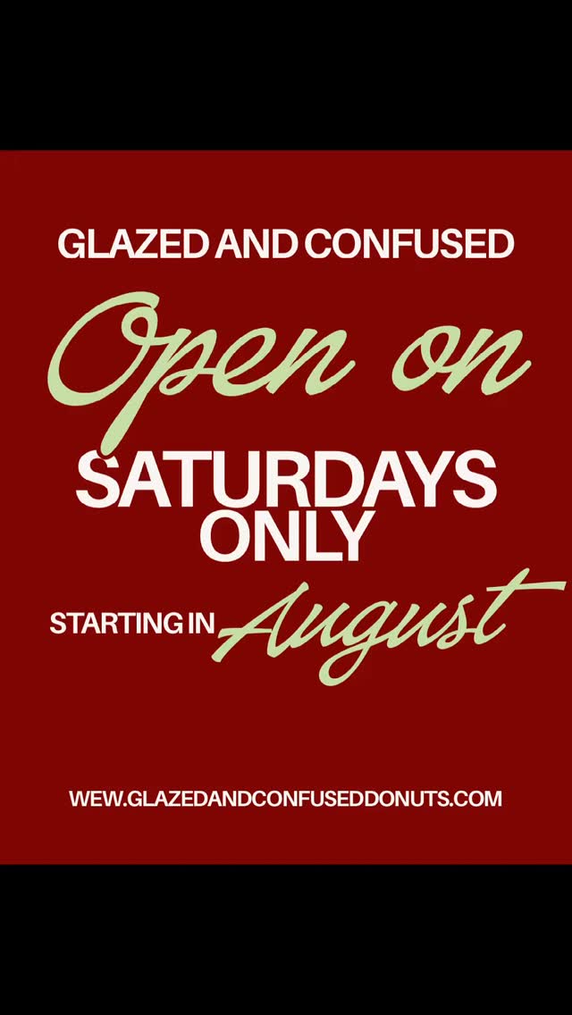 KITCHEN IS ONLY OPEN ON SATURDAYS FOR PICK UP ORDERS IN AUGUST DUE TO POP-UPS, MARKETS, AND OTHER EVENTS 💋
#community #popup #catering #events #glutenfree
Place orders for Saturday pick-up @ www.glazedandconfuseddonuts.com