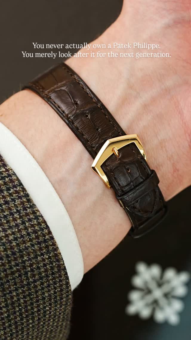 You never actually own a Patek Philippe.
You merely look after it for the next generation.
#patekphilippe #watch #patek #calatrava