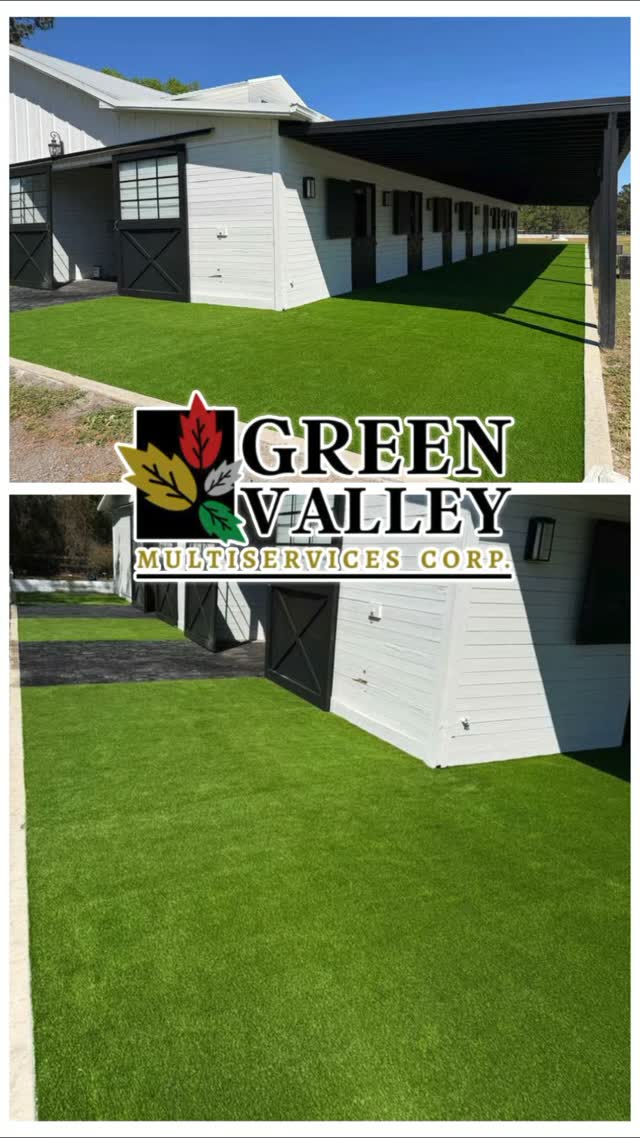 🐴✨ Black. White. Green. What a combination!
This modern equestrian barn just got a serious upgrade. 🌱
We installed high-density synthetic turf along the covered walkways and exterior barn corridors, creating a clean, seamless look that perfectly complements the black-and-white barn design. 🖤🤍
🌱 Lush & high-density
✨ Clean, polished finish
💧 Low maintenance
🏡 Designed to elevate the entire property
Would you choose artificial turf for your property? 👇
📲 FREE quotes: +1 (407) 450-8132
#GreenValleyMultiservice #ArtificialTurfOrlando #ArtificialGrassOrlando #TurfInstallation #LandscapingOrlando