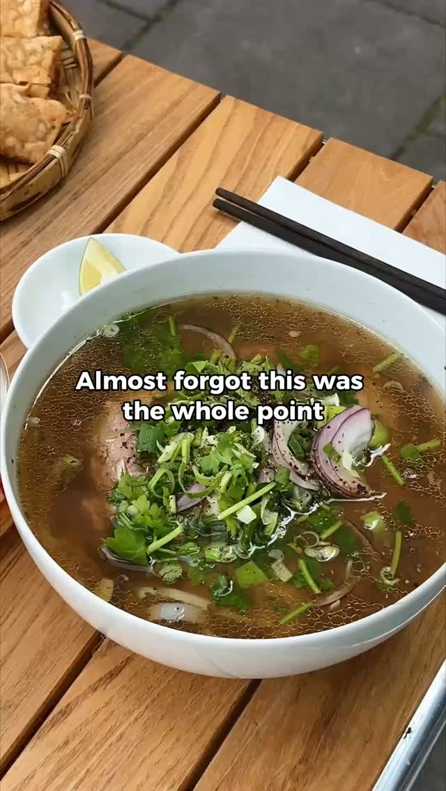When life gets too much, prioritise the important things⊠like our Hanoi pho, available only from 12â3pm on Sundays!! It's the whole point after all đ Have you booked your table with us yet?