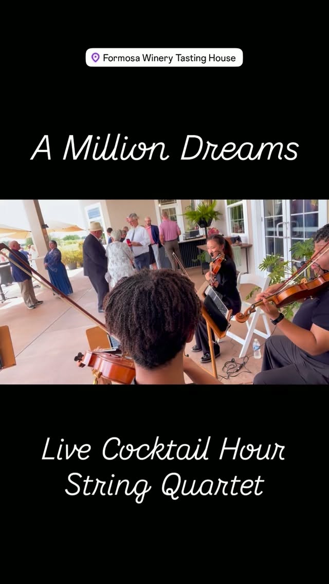 A million dreams is all it’s gonna take… 🎻 #novaclassica #stringquartet #novaclassicastrings #weddingmusic #weddingmusicians