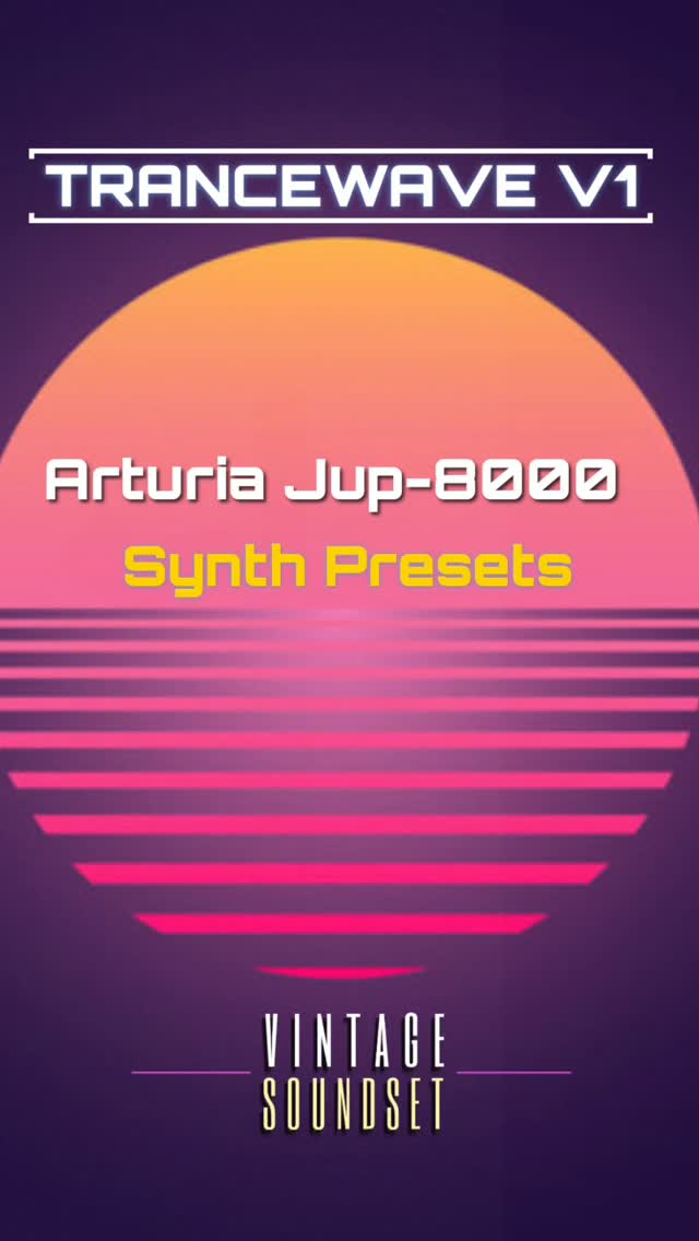 https://www.vintagesoundset.com/product-page/trancewave-v1-arturia-jup-8000-v
What's Inside
✨ 107 Professional Presets: Leads, Poly Keys, Bass, Arps, Pads, and Plucks
🎵 Bonus MIDI Pack: Professional MIDI files to kickstart your ideas instantly
🎛 Full Macro Mapping: Total control over every parameter for unlimited sound design
💥 Trance Gate Features: Deeper modulation and dynamic expression from macros
🎧 Authentic Tone: Inspired by CS-80, DX Series, Oberheim, Prophet-8, and Roland Juno
#SYNTHWAVE #Arturia #Jup-8000 #JP8K
#Roland