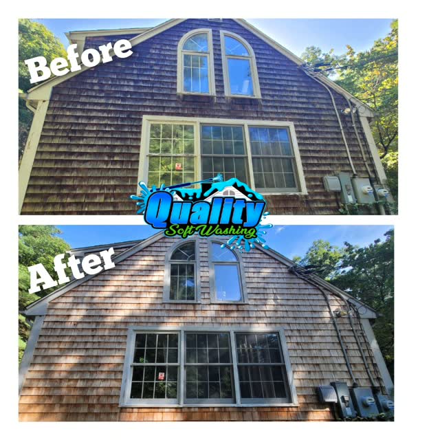 π What a difference a good cleaning can make! β¨
This cedar-shingle home was ready for a refresh! Years of dirt, algae, and weathering had left the shingles looking dark and dingy. After a professional soft washing, we brought the natural beauty of the cedar back to life. π¦
Soft washing cleans without the harsh pressure that can damage delicate siding and shingles.
Thinking about getting your home ready for the holidays? ππ¦π Now is a great time to get it cleaned before the weather gets too cold and we close for the season!
π Serving Northern Rhode Island & Southern Massachusetts
π 401-903-WASH (9274)
β 5-Star Google Rated
π‘οΈ Fully Insured
Quality Soft Washing LLC β Your exterior cleaning specialist!