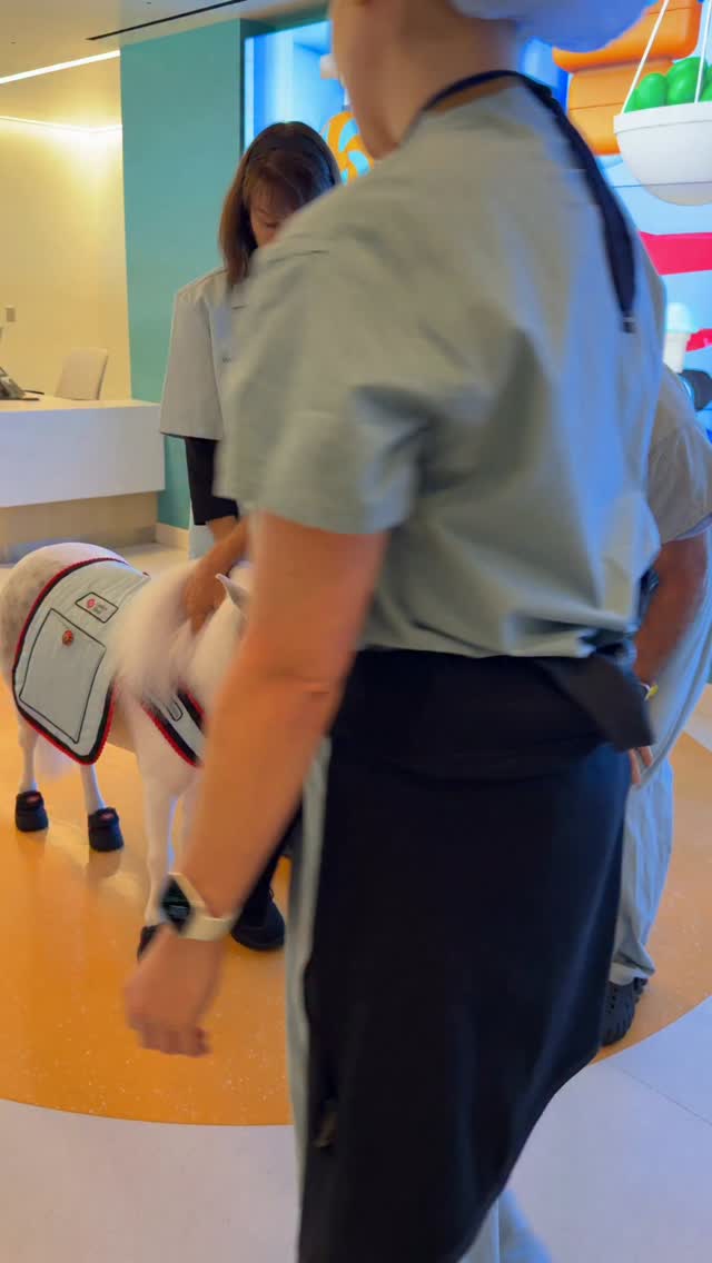 In between visiting our littlest patients the medical staff always come by for some mini horse love. @cedarssinai #minitherapyhorses #horse #equine @platinumperformance #wellness #love #healing #community #minihorse #healing #comfort #happiness