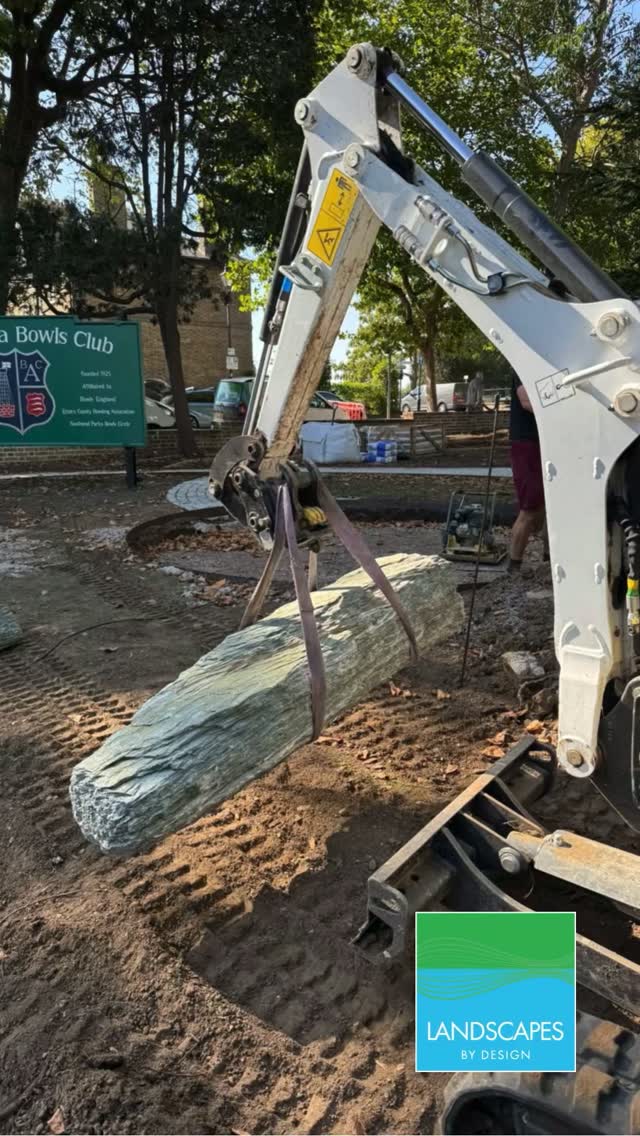 TAKING SHAPE IN CLIFFTOWN… 🪨🌿
Another progress update from our project in the Clifftown Conservation Area in Southend, and you can really start to see the design coming together now.
The sweeping steel edging is defining the curves of the new pathways, while the team are carefully laying the cobblestones section by section to create the hard landscaping that will wind its way through the finished garden.
Then there are the rocks. And some of them are rather substantial.
Thankfully, the Bobcat was on hand to do the heavy lifting, allowing us to carefully manoeuvre the larger feature stones into position - including the centrepiece within the circular pathway.
There’s still plenty to do, but with the shapes established, cobbles going down and the feature stones finding their homes, we're getting a much better glimpse of what the finished garden is going to look like.
Sometimes landscaping requires a delicate touch.
Sometimes it requires a Bobcat.
More from Clifftown soon…
#landscapesbydesign
#clifftownconversationarea
#essexlandscaping
#bespokedesign
#fridayvibes