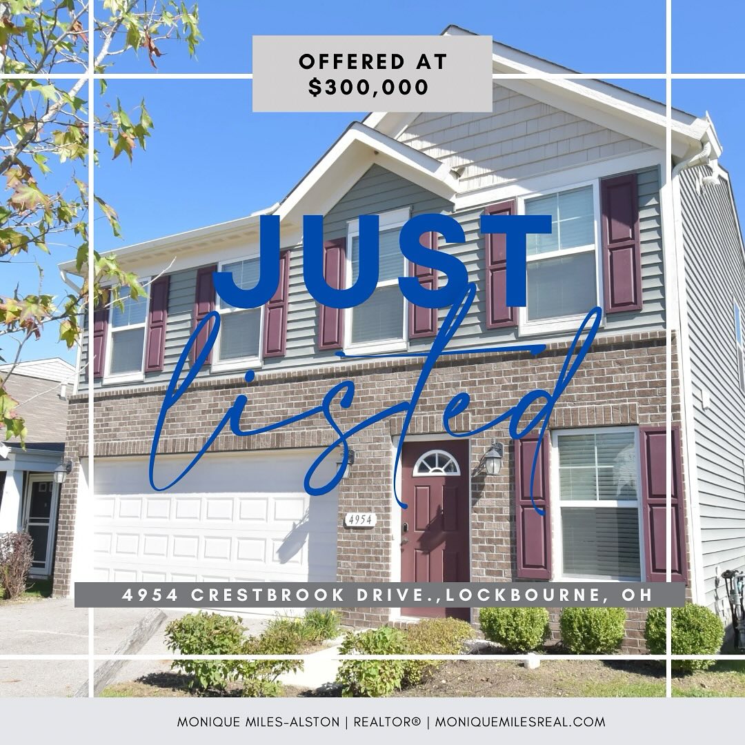 🚨🚨NEW LISTING ALERT 🚨🚨
4954 CRESTBROOK DRIVE, LOCKBOURNE, OH
💵$300,000
🛏 3 Bedroom
🛀🏼 2.5 Full Baths
🍽 Eat-In Kitchen
🛋Loft, Rec Room, Great Room
📍Sweetwater - Lockbourne, OH
👷♀️BUILT IN 2020
🗓️Active Friday, 10/11/24!!!
Call me TODAY for a showing 📲 614.935.6618