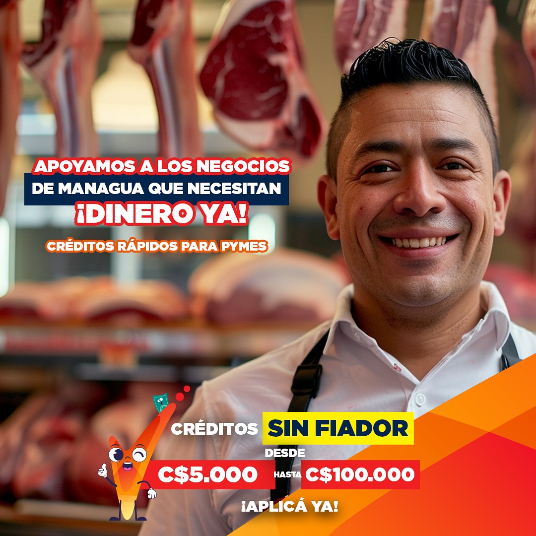 🚨¿Vivís en Managua y necesitas #dineroya para
tu negocio?🚨
Escribí PYME ya en esta publicación y comenzá el proceso de aprobación de tu crédito hoy mismo 💰