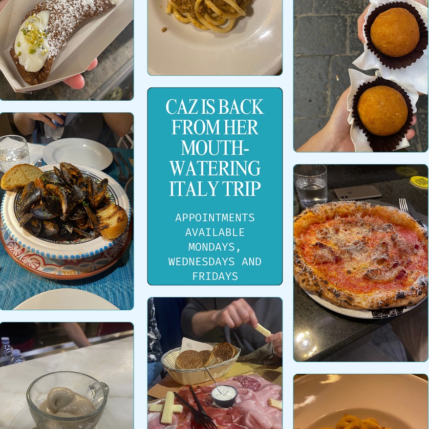 We welcome back Caz, who has just returned from a month-long trip around Italy, and is excited to be back in the clinic!
🇮🇹
Caz is available for appointments on Mondays, Wednesdays and Fridays.
Link to book is available on our bio or cal 0444 591 934