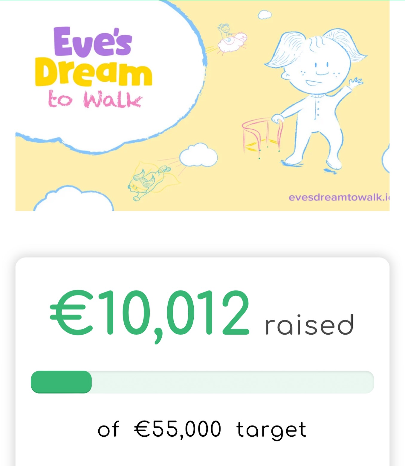 THANK YOU for €10k !!💜 we are blown away by all the love and generosity we have received so far , thank you to each & every person who’s helped us get here. Please continue to share Eve’s story and let’s get our determined little girl to the Netherlands for stem cell therapy🤞🏼
#cerebralpalsy #evesdreamtowalk #fundraiser