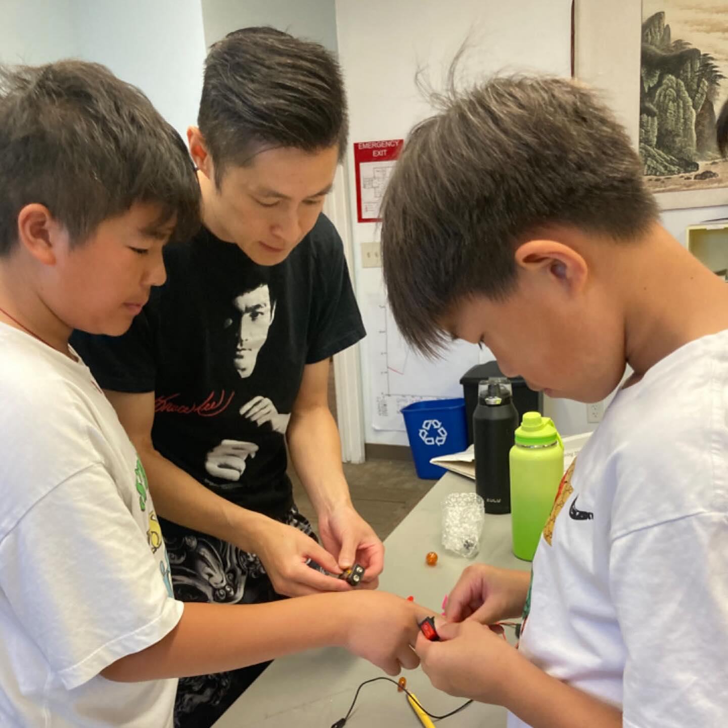 Learning about electricity using batteries, simple circuits, fans and light bulbs.