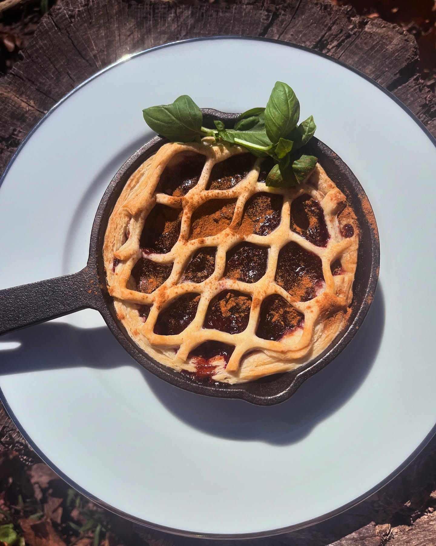 Fresh Berry Pie with house foam. 👇🏼 Definitely not a Patissier. 😂