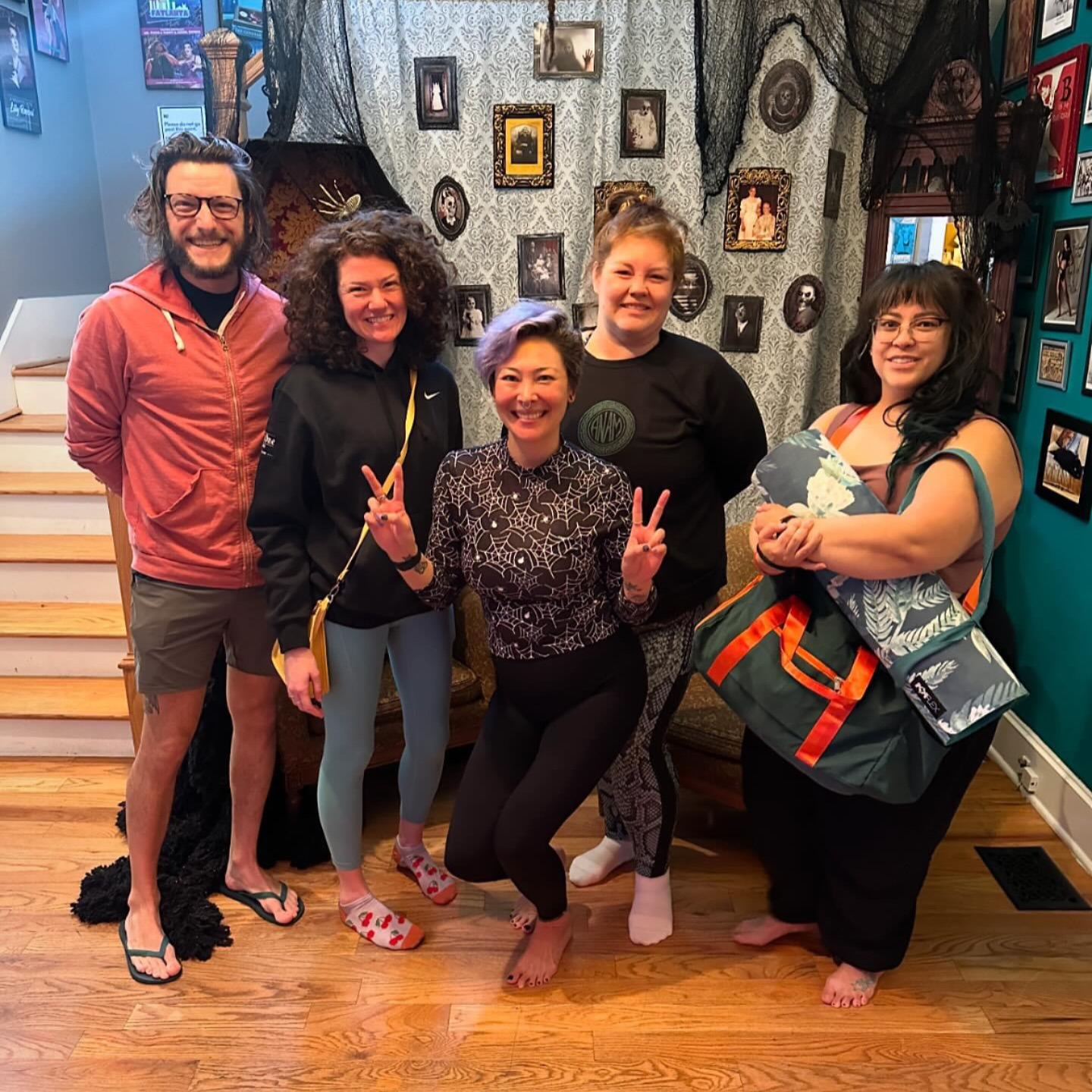 Soften & Shine is every Saturday at 10:00 AM! metrostudioseav.com
Repost from @manicuredforpeace!
• a sweet & spooky set of soften & shine babes from saturday morning! (my sis and rebekah managed to sneak out before spooky pic time!)
so honored to spend my saturday mornings with these yogis at @metropolitan_studios_ for the @atlburlesqueschool !
#magicshithappenshere #softenandshine #metrostudioseav #strongandsoft