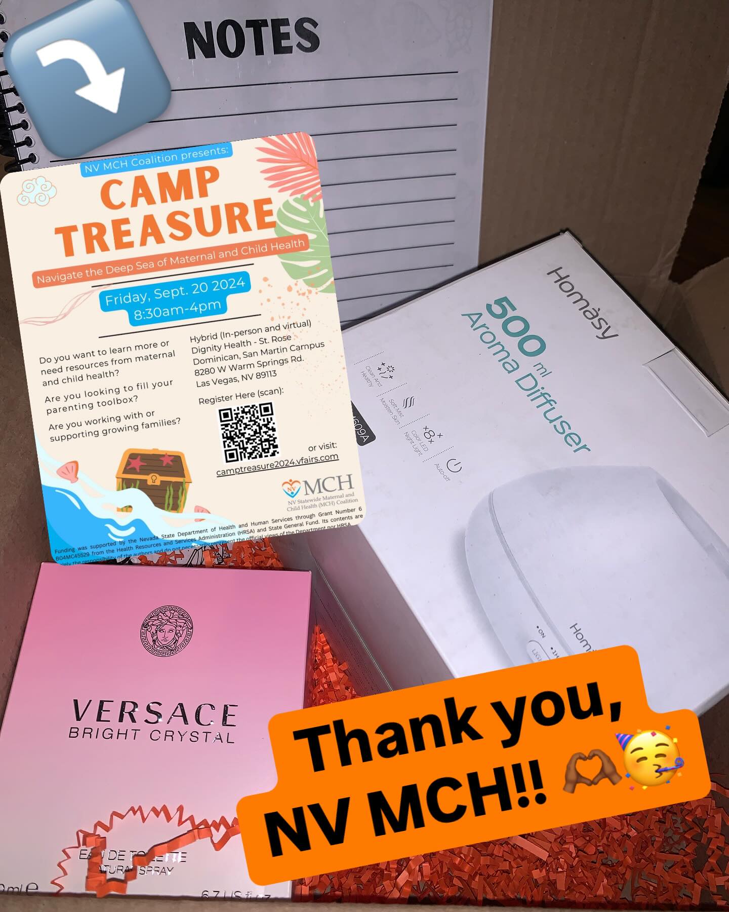 Thank you, @mchofnevada!! I had a fabulous time doing the conference’s virtual treasure hunt! 🕵🏾♀️ What cool prizes!! Coincidentally, they’ve arrived just in time for my birthday!! 🫶🏾🥳 #camptreasure2024