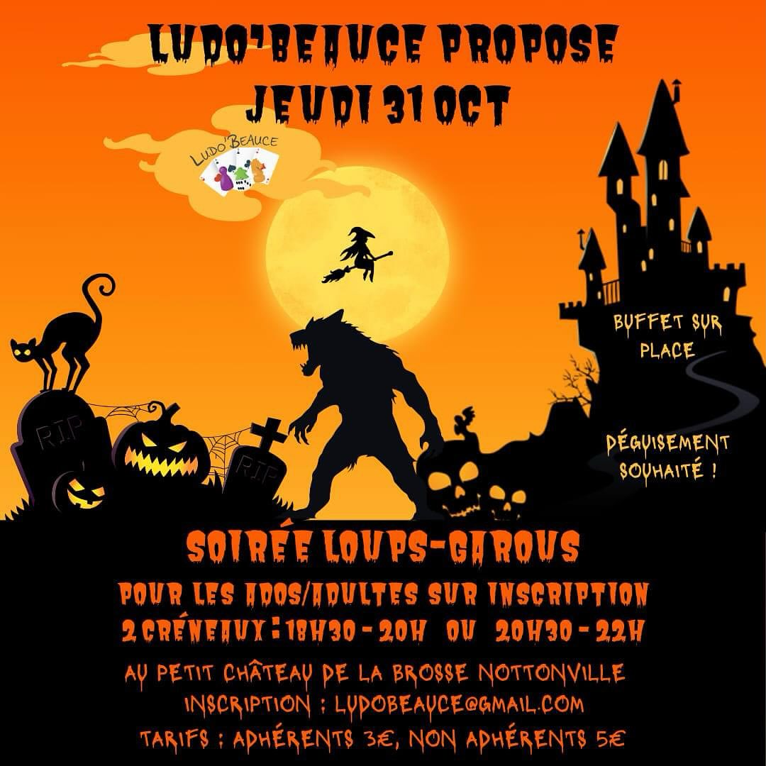 La soirée loups-garous est de retour jeudi 31 octobre au Petit Château de la Brosse avec ludo’beauce
#ludobeauce