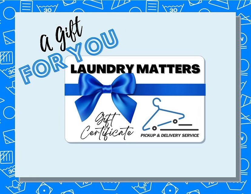 The holidays are right around the corner what a perfect gift for someone who needs a little extra help with laundry! Message us today to get your loved ones a gift card this holiday season! ❤️💚