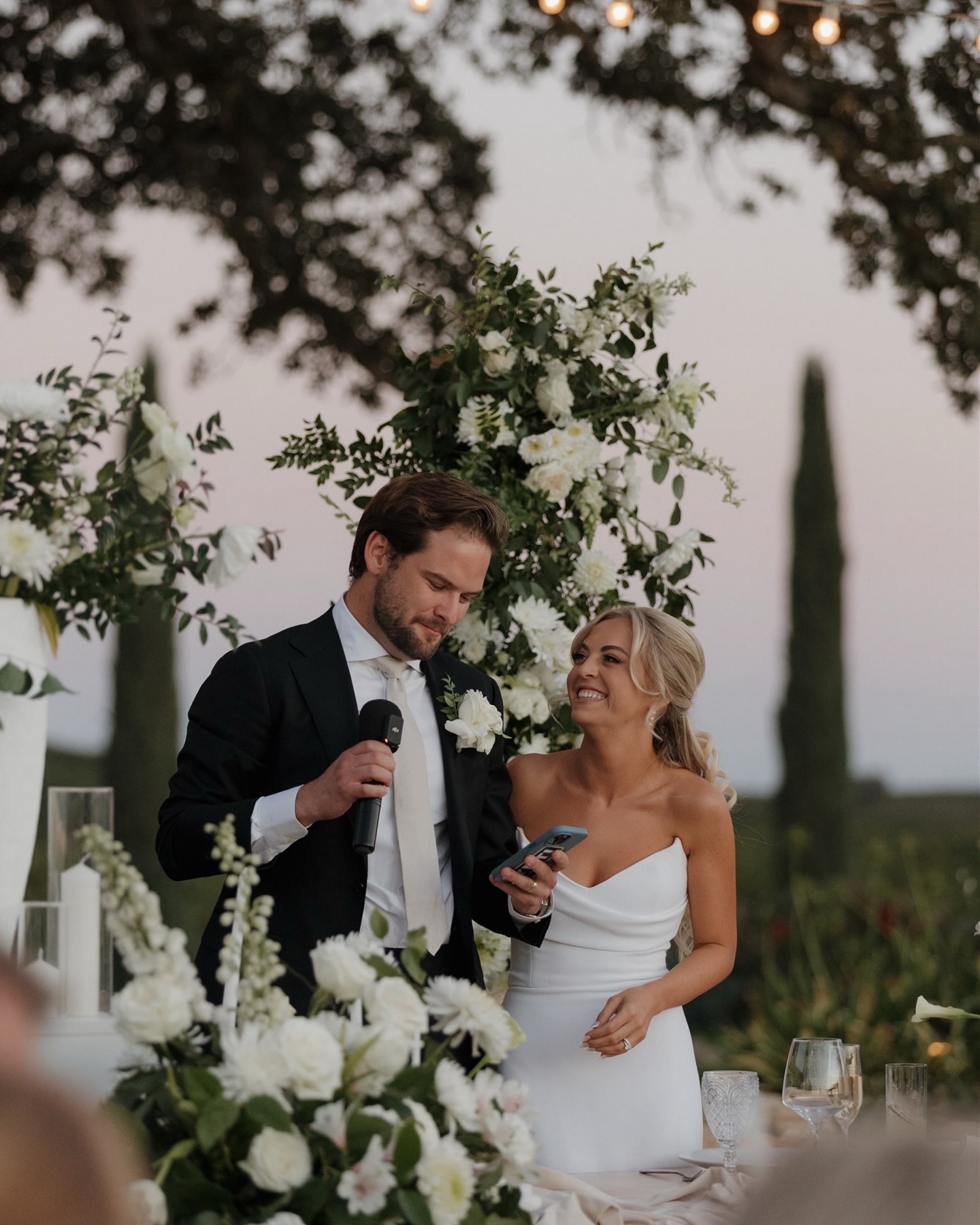 First dinner as husband and wife! 🤍Truly some of my favorite parts of a wedding day is the speeches and toasts. Hearing the stories, watching the love surround you and sharing a meal together always is what sticks with me.
Venue| @VillaSanJuliette
Planner-Coordinator| @PerfectTimingbyDanetteCastillo
Design| @AspenRileyDesigns
Photographer| @Macspeopleportraits 2nd: @alyssabrookeflores
Cinema| @knock.outfilms
HMU | @thequeensbees
Dj | @ccpremierentertainment
Photo Booth| @ccpremierentertainment
Catering/Bar| @Popolo_Catering
Floral | @MaunaFlorist
Cake| @SloCakery
Officiant | Friend of Family
Live Band | @luckydevilsband
String Quartet| @805StringQuartet
Champagne Cart |
Rentals | @AllAboutEvents
Security | @benitezsecurity
Bridal Tan | @purelygoldentans