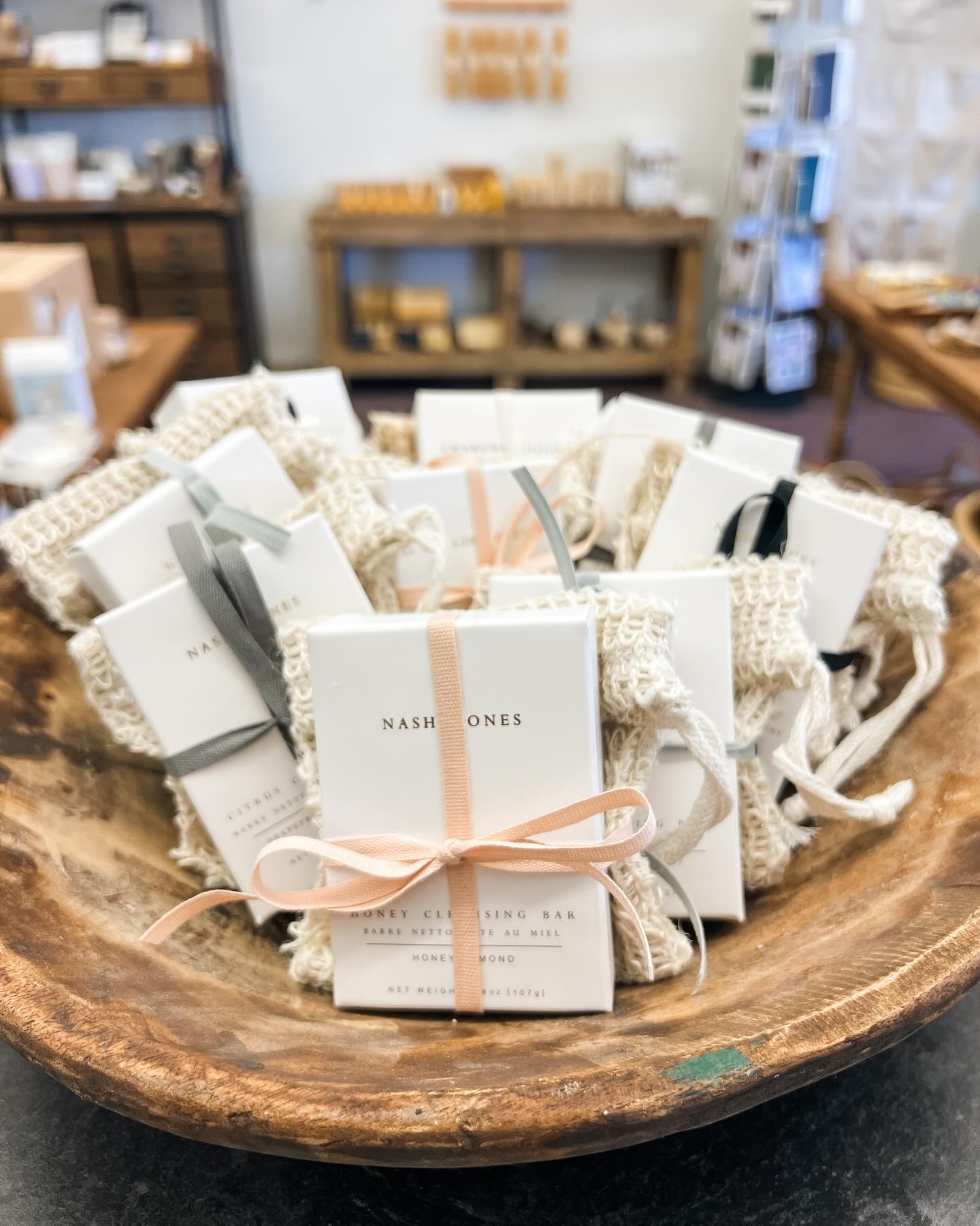 Natural soap plus a soap saver bag make the perfect little gift for under $15