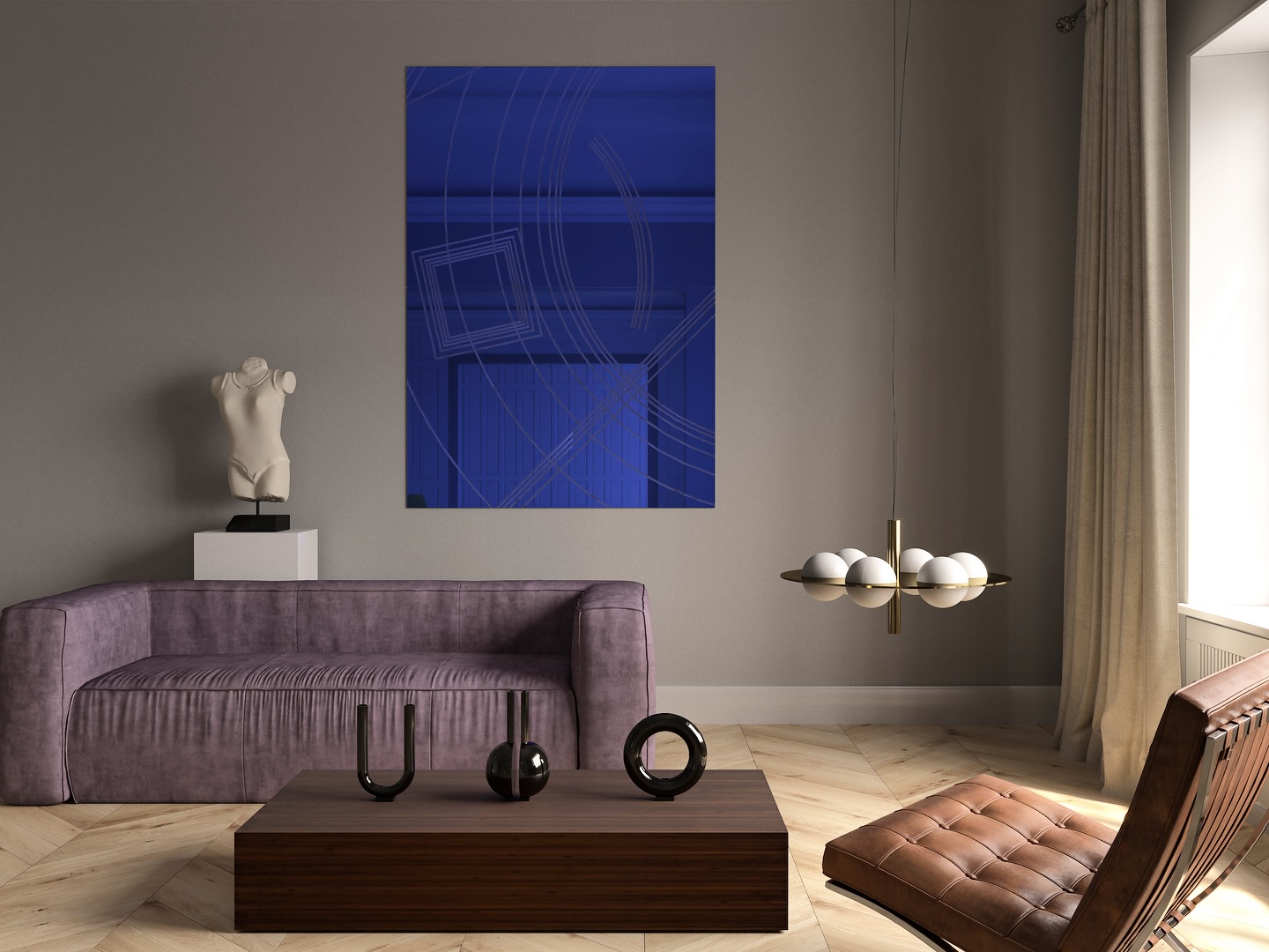 A warm atmosphere as a result of the environment’s sensorial qualities
-
On the wall the blue numbered edition “Entropia” mirrors, models C2 and C3 and new suspension lamp “Lune”. Created by @06d_atelier
.
.
.
#interiordesign #interiorstyling #collectibledesign #livingroom #furniture #interiordecorating #bespokedesign #interiordesignlondon #homedesign #designgallery #designcollector #londonarchitecture #contemporarydesign #interiorandliving #mirrorartwork #lightingdesign