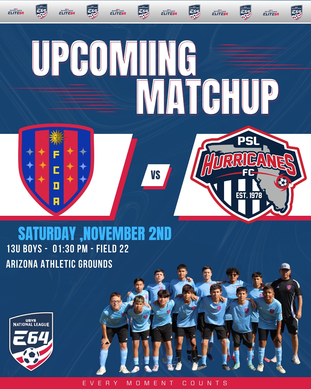 FC Deportivo Elite 64 National league teams ready for the National league playoffs. 🫡🔵🔴