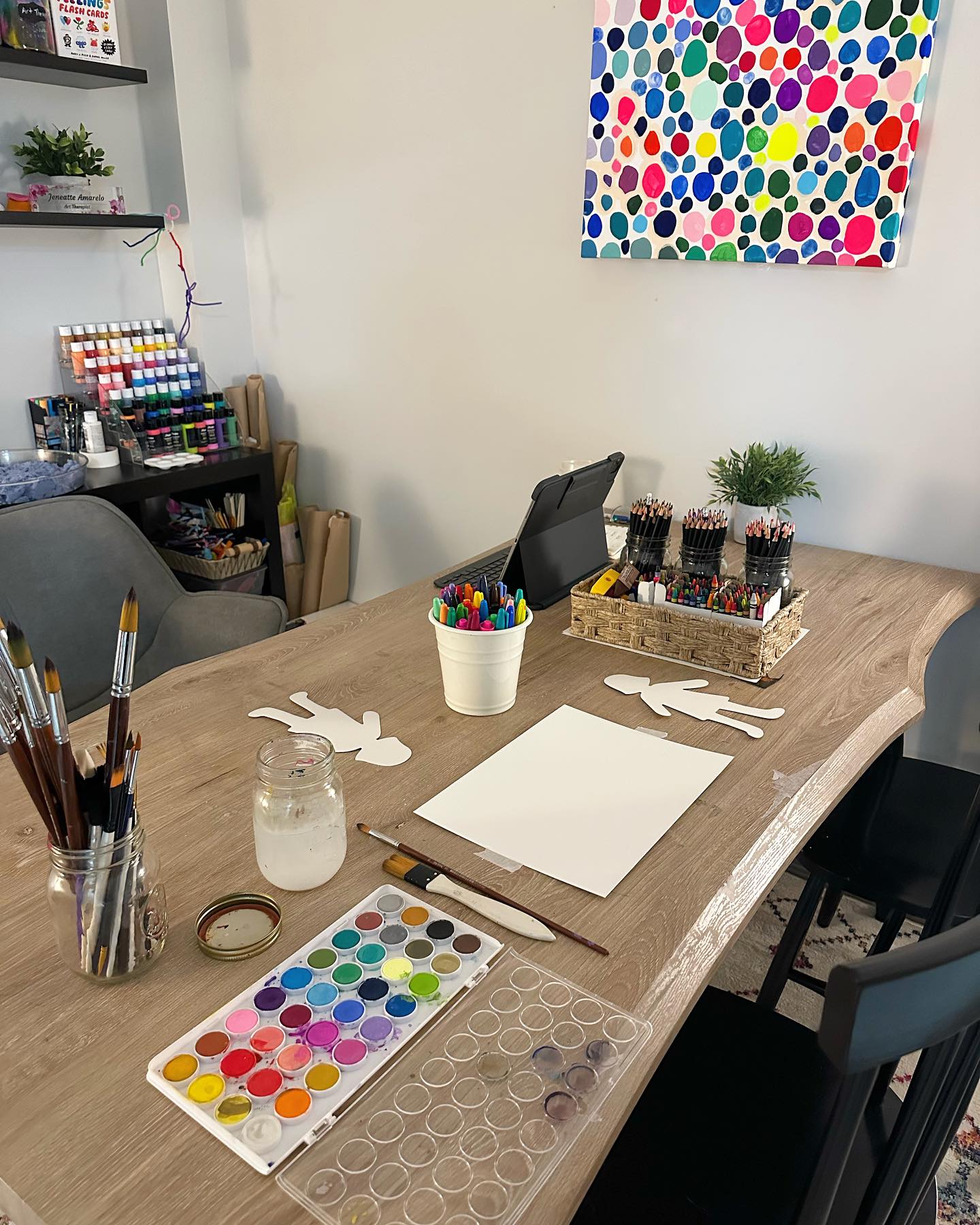 Paper dolls for art-play. 🌈🫶🏻
Play is a vital component in therapeutic settings as it provides a safe, non-threatening way for individuals to express emotions, explore experiences, and develop coping strategies.
Through play, clients—especially children—can communicate thoughts and feelings that may be difficult to verbalize, fostering emotional regulation and self-awareness. It also encourages creativity, problem-solving, and the exploration of alternative perspectives.
In somatic therapies, play engages the body, helping to release tension and reconnect with sensory experiences. Overall, play cultivates trust, resilience, and healing by creating a space where growth can happen naturally and authentically.