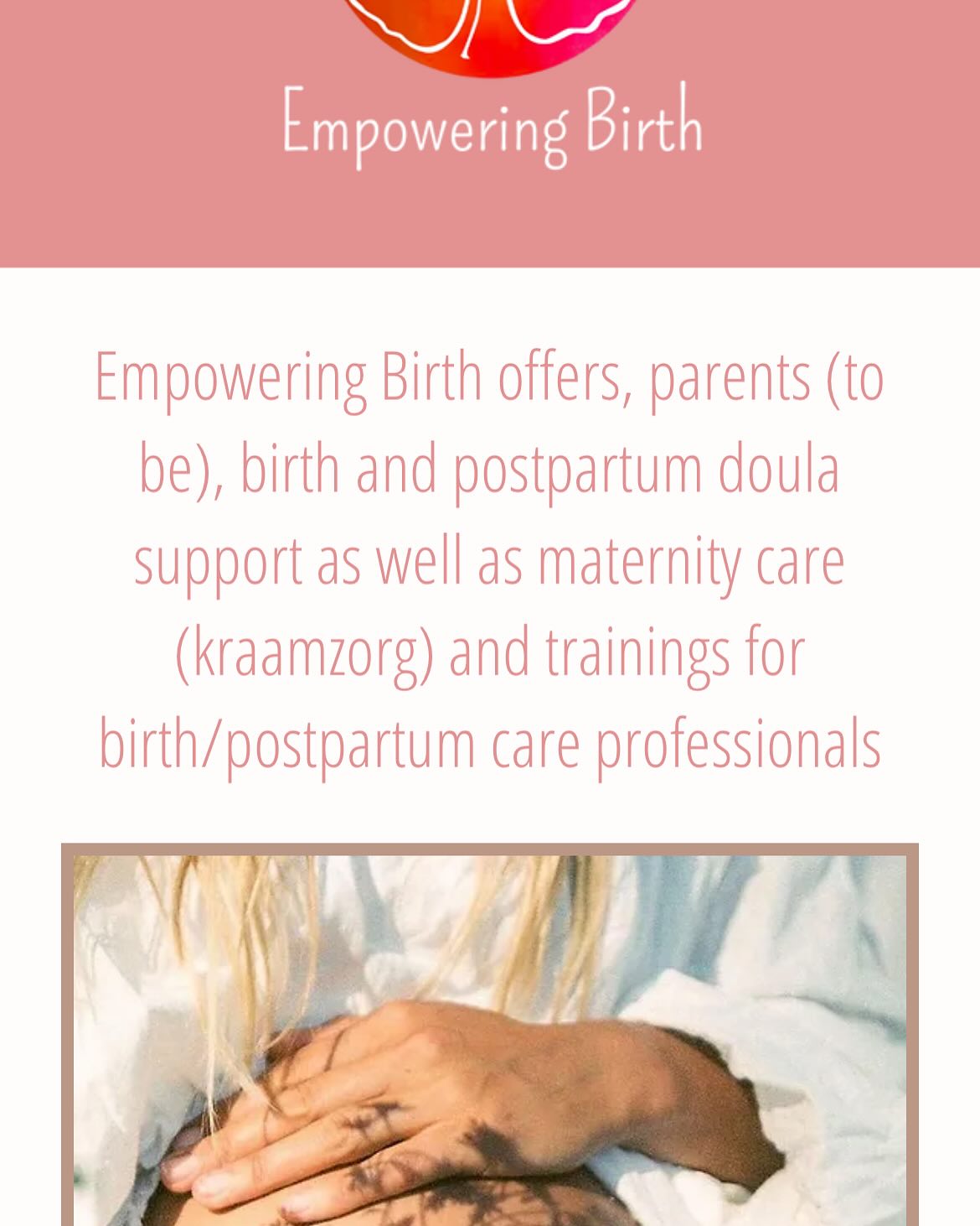 I am so excited to announce that after more than a year my new website with restyled logo is finally live!
It’s been a long slow process as my energy was often pulled in all direction. Birth, kraamzorg, mothering, life…
And the creator of the site - the very talented Guru Khalsa-Smit from @veggies_and_spice was patient with me through it.
The end result is thanks to my offerings and vision molded into a beautiful and balanced whole by Guru’s eye for beauty, balance and perfection. I am very grateful to her for this beautiful new site.
My wish is for this new site to be the beginning of an era of more balance and flow where I have space and time to integrate all of my passions.
Check it out www.empoweringbirth.nl
Would love to hear your feedback!
And if you need to create a logo or new site Guru Khalsa-Smit is amazing!
#doula #holisticparenting #postpartum #birth #postpartum food
#pregnancy
#prepareyourpostpartum
#pypwithSiri