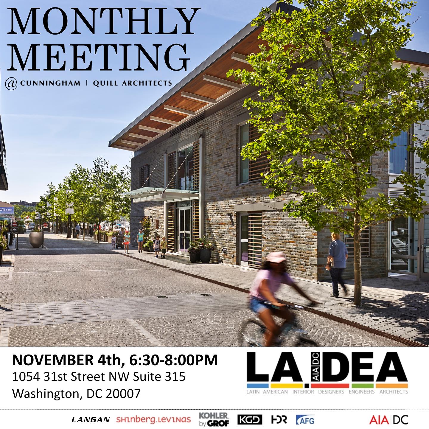 Join us for our last meeting of the year @cunninghamquillarchitects office! Come learn about what we are planning for 2025! We have open committee positions for next year, so if you are interested in joining LA.IDEA, please join us next Monday Nov 4 from 6:30-8:00pm.