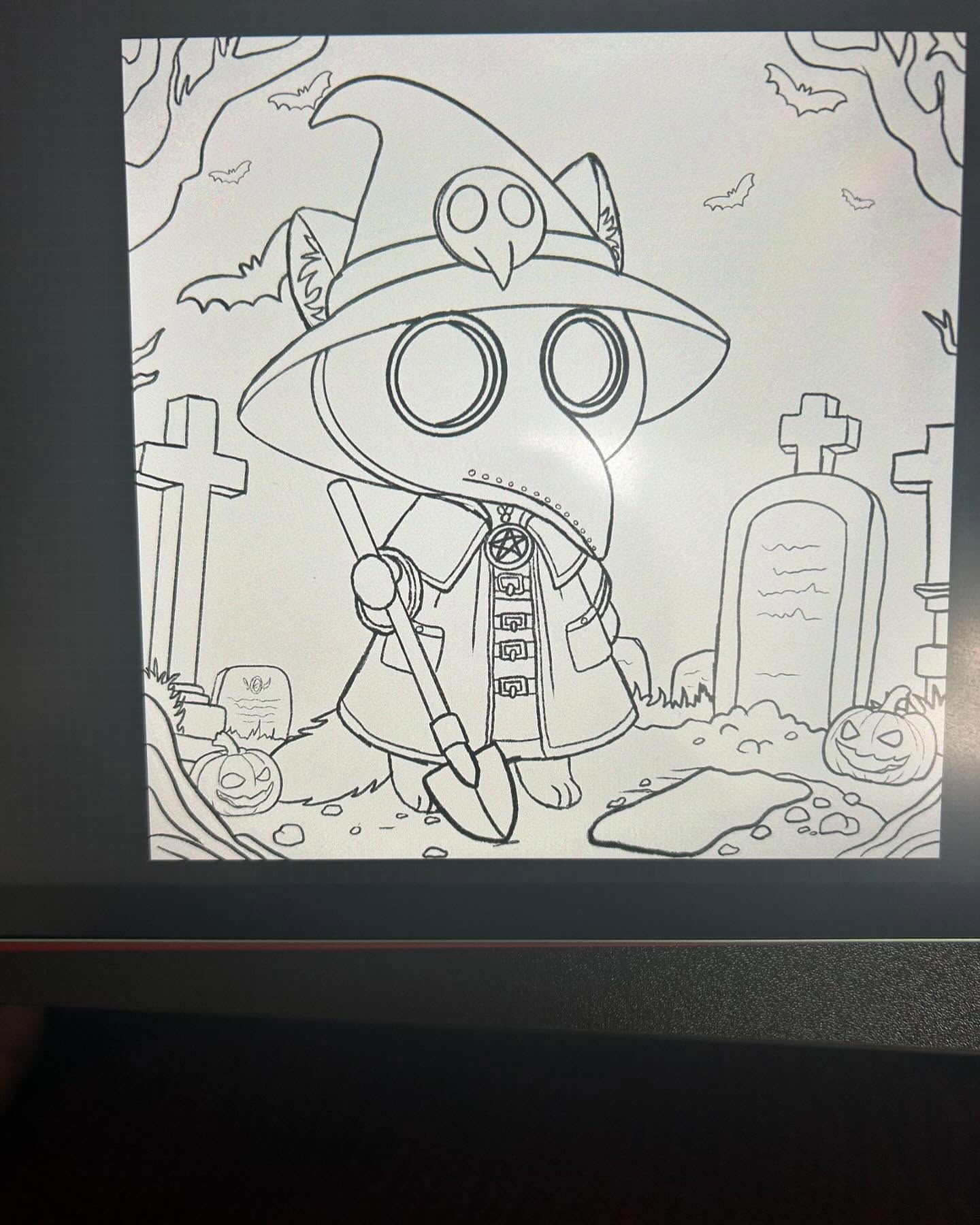 Working on a plague doctor kitty for Halloween 🎃 👻
Not sure if I’ll get the chance to finish it BY Halloween though. 😅
I’m thinking to put a witty caption like ‘Time for an unboxing’ or something 😂
#wipart #halloweenillustration #plaguedoctor #cutekitty #kawaiicat #happyhalloween #spookyseason @neferkoart #かわいいイラスト #かわいい猫 #ハロウィン #ハロウィンイラスト