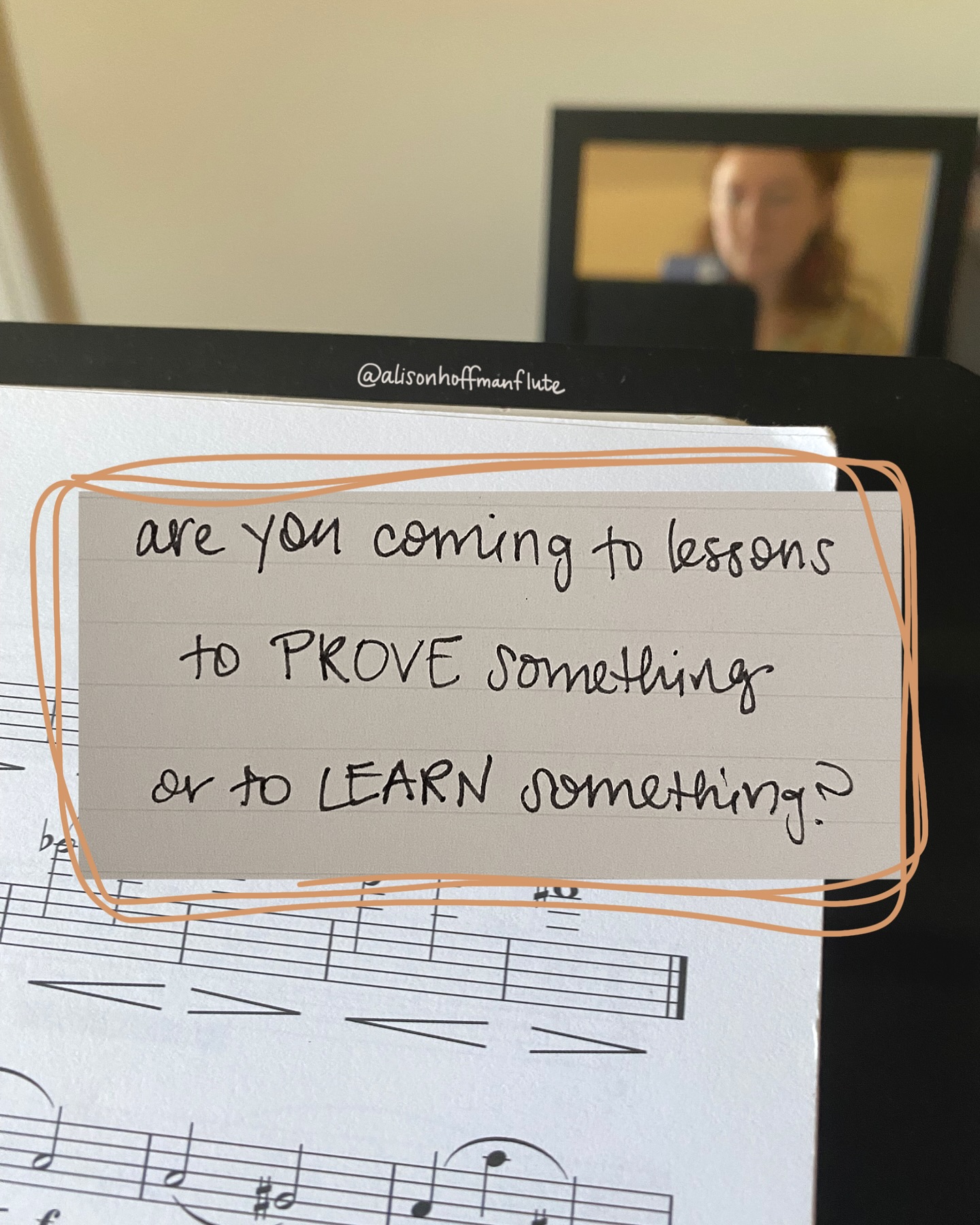 Are you coming to lessons to prove something or to learn something?
Proving feels tense, small, closed off. Learning feels expansive, flexible, curious.
Be open to growth and not knowing all the answers.