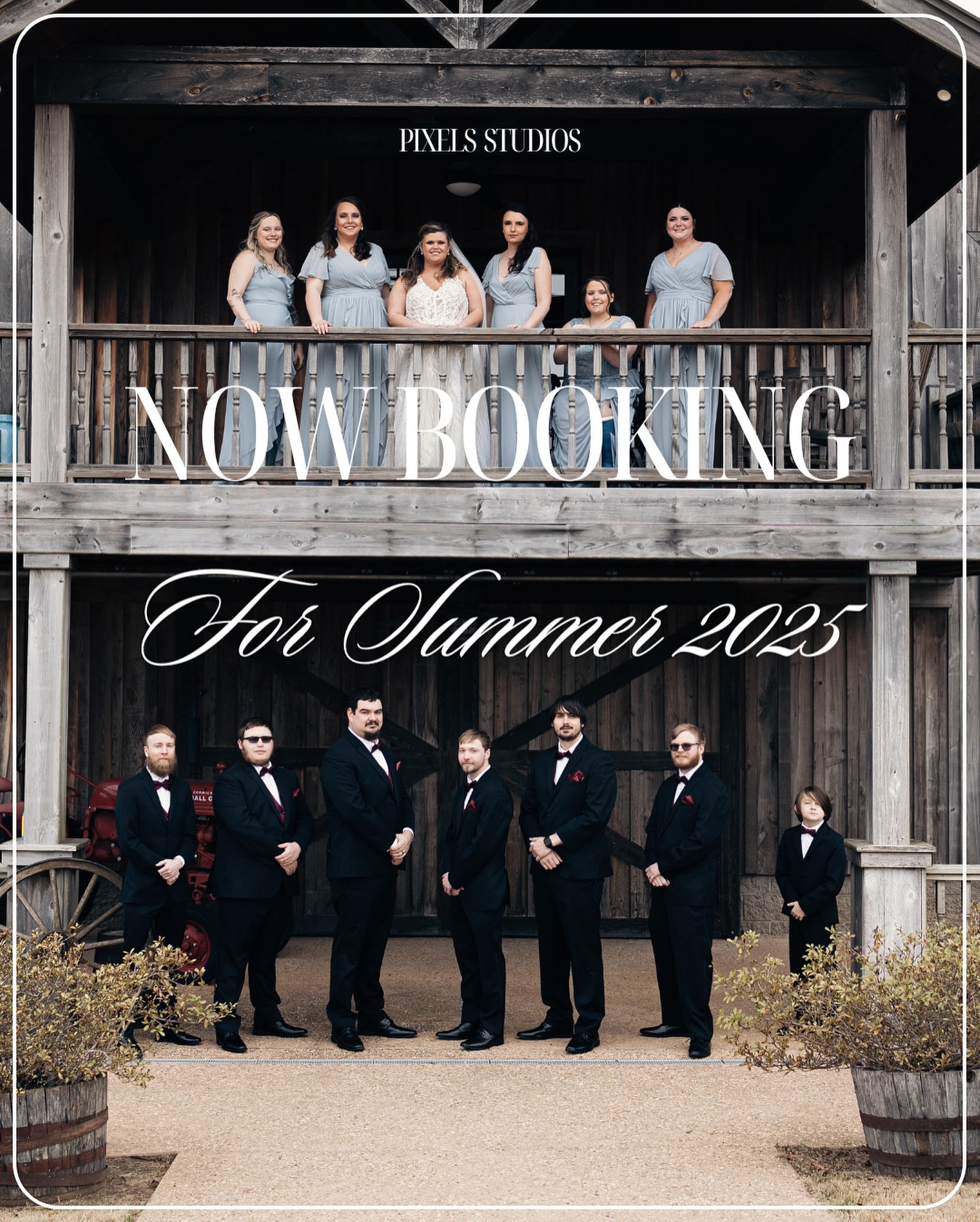 Now booking for 2025! Weโre thrilled to capture the magic of your wedding or special event and turn it into a cinematic masterpiece. From the big moments to the little details, letโs make your memories feel like a movie youโll cherish forever. ๐ฅโจ