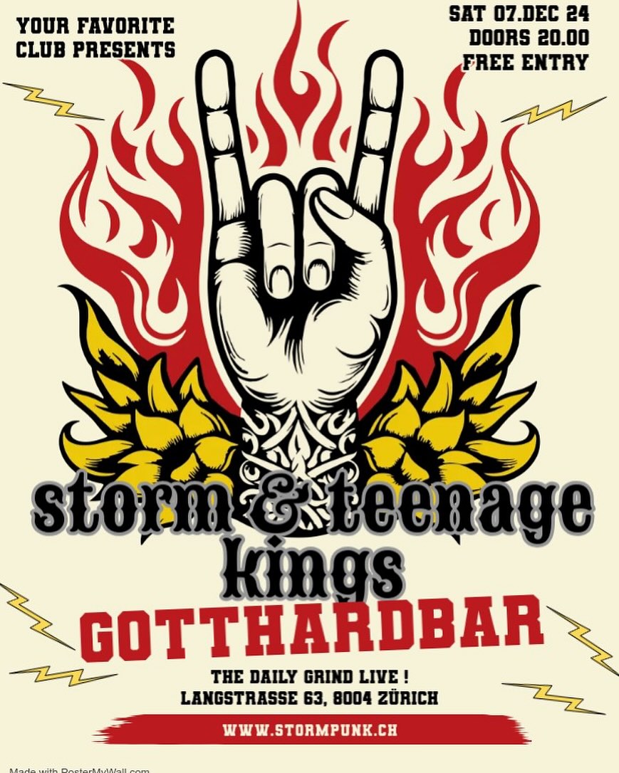 Teenage Kings & Storm im Gotthard Langstrasse 🥳💦 #teenagekings #garagepunkrocknroll
#züripunk #swisspunk #garagepunk #gotthardbar #stormband