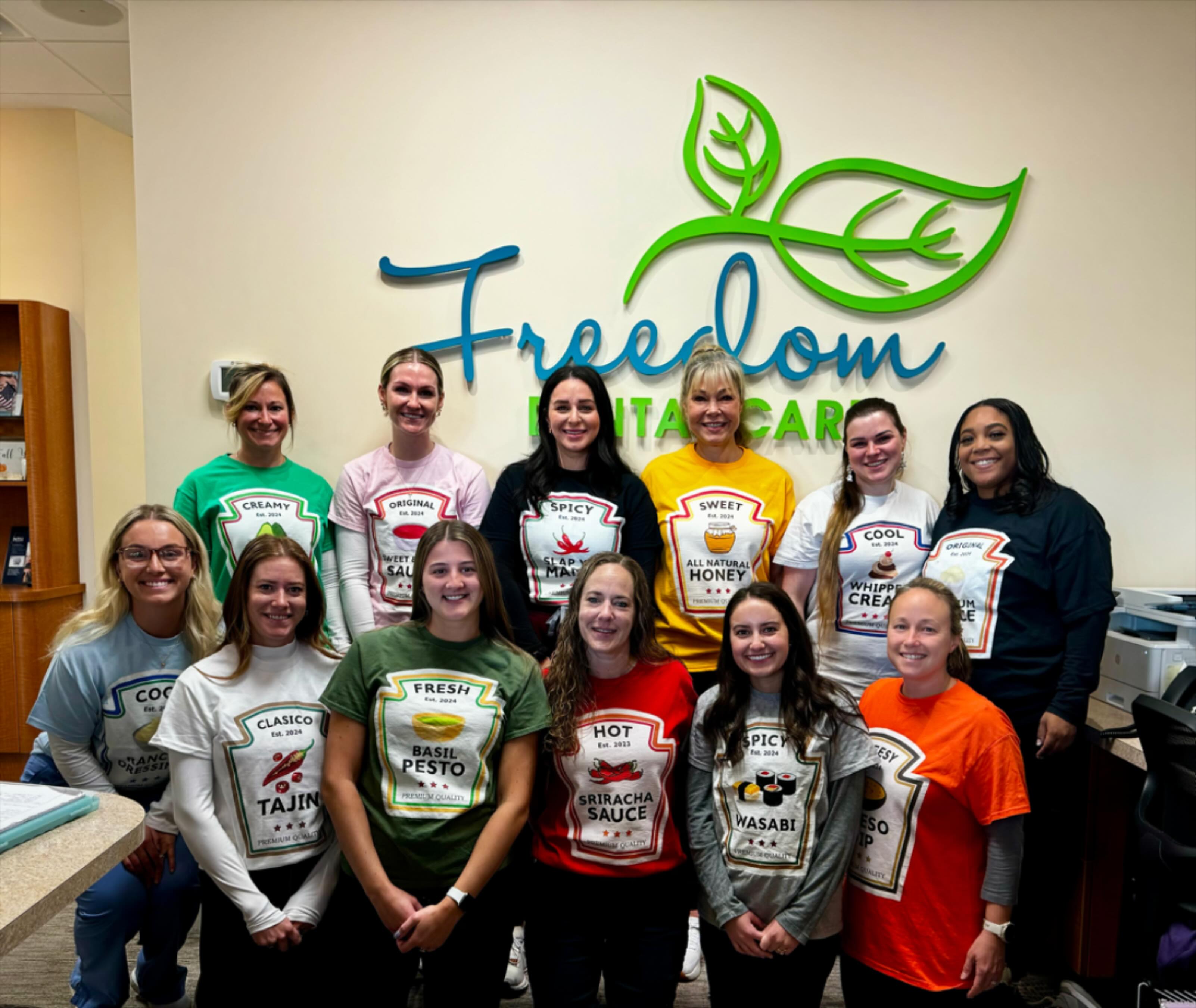 Today we swapped our normal toothpaste for some of your favorite condiments! #HappyHalloween2024 #Freedomdentalteam