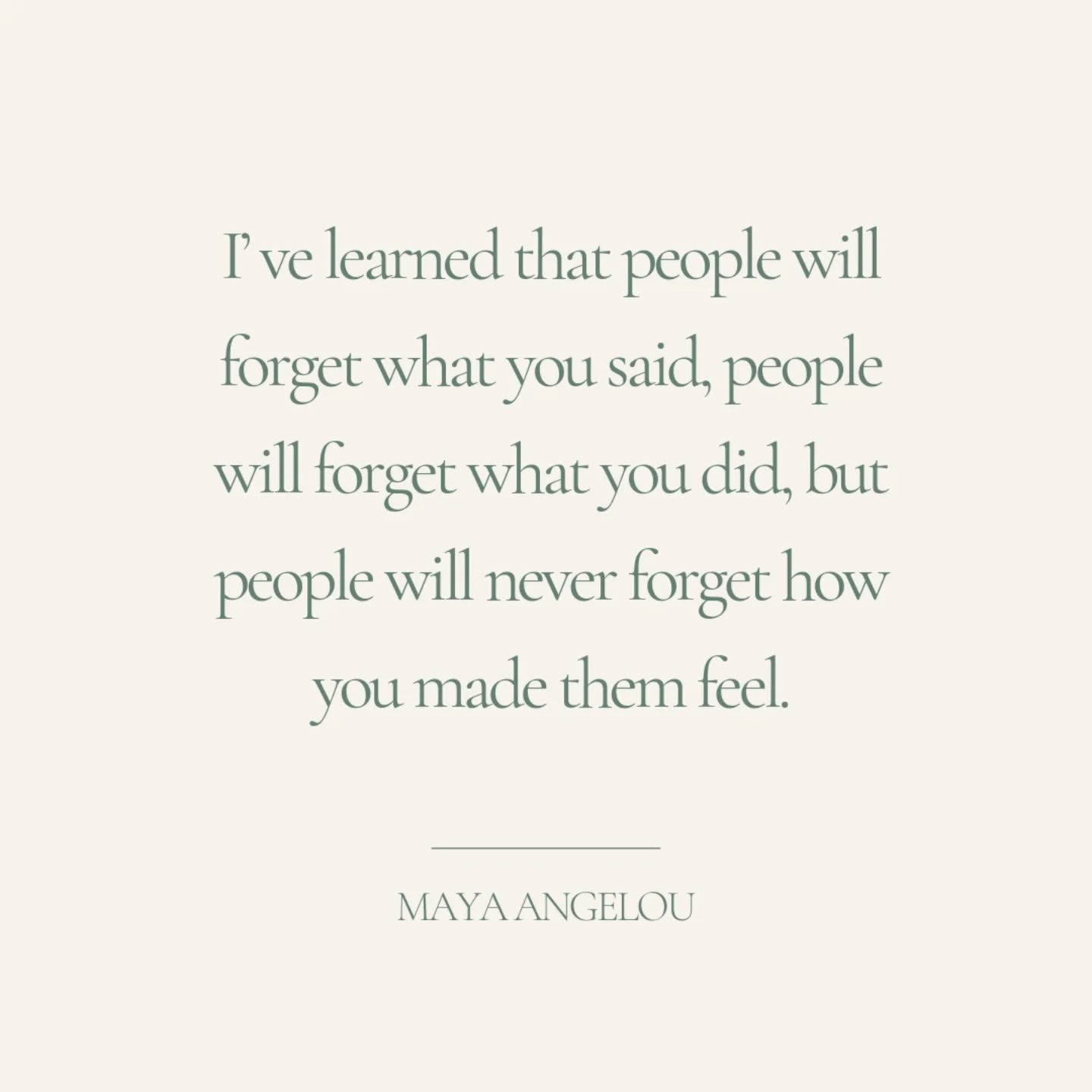 Once again I came across this quote yesterday evening - it is one of my favourites.
And it reminded me that it is not about what we do, what we achieve or what we say. It is about how we do something or how we say something. What is the intention behind it?
How do we want to make people feel? A question I ask myself a lot.
And the other important question is:
How do YOU want to feel? And what is a small thing you can do to get a bit closer to that feeling?
#quote #inspiration #feeling #intention