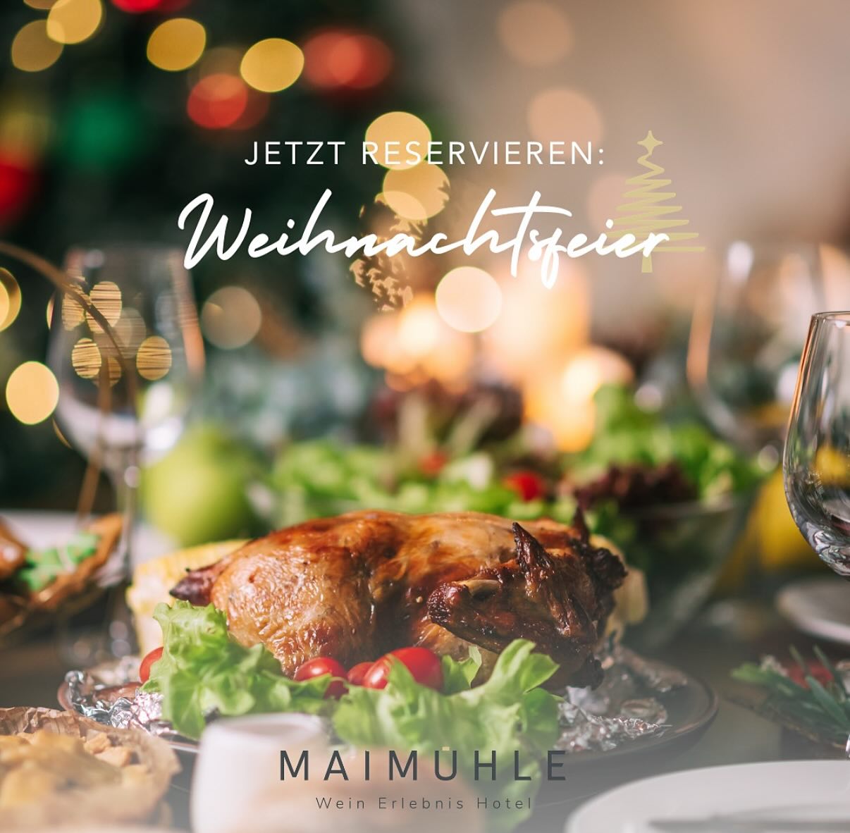 🎄 Weihnachtsfeier in der Maimühle – Für Firmen, Vereine & Freunde! 🎄
Die festliche Saison steht vor der Tür, und wir in der Maimühle freuen uns, Ihnen und Ihrer Gruppe einen unvergesslichen Abend in gemütlicher Atmosphäre zu bereiten! Ob Firmen, Vereine, Freundeskreise oder größere Gruppen – wir bieten den perfekten Rahmen für Ihre Weihnachtsfeier! ✨🎅
Lassen Sie das Jahr bei gutem Essen und in stilvollem Ambiente ausklingen und genießen Sie gemeinsam schöne Momente bei uns.
📅 Reservierungen: Sichern Sie sich jetzt Ihren Wunschtermin.
💻 info@maimuehle.de
☎️ +49 6867 9113170
📍 Ort: Restaurant Maimühle
🍽️ Menü: Festliches Menü oder individuelle Optionen – wir gestalten Ihre Feier ganz nach Ihren Wünschen!
Schreiben Sie uns eine Nachricht oder rufen Sie an, und wir helfen Ihnen gerne, Ihre Feier zu einem besonderen Erlebnis zu machen!
#Weihnachtsfeier #FeiernMitStil #Maimühle #FestlichesEssen #Vereinsfeier
Buchen Sie jetzt und feiern Sie die schönsten Momente des Jahres mit uns!