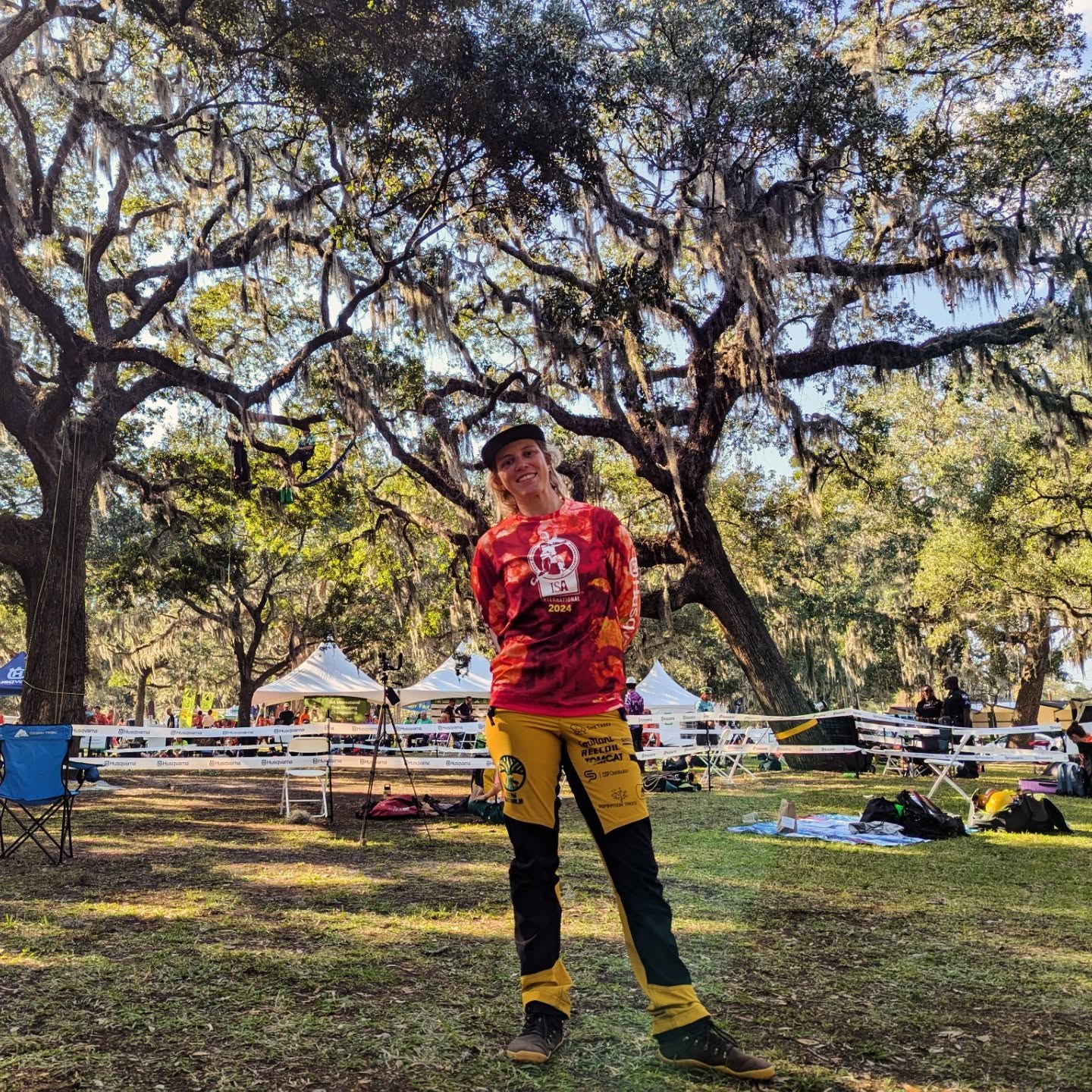 Climbed at the International Tree Climbing Competition 2024 👍