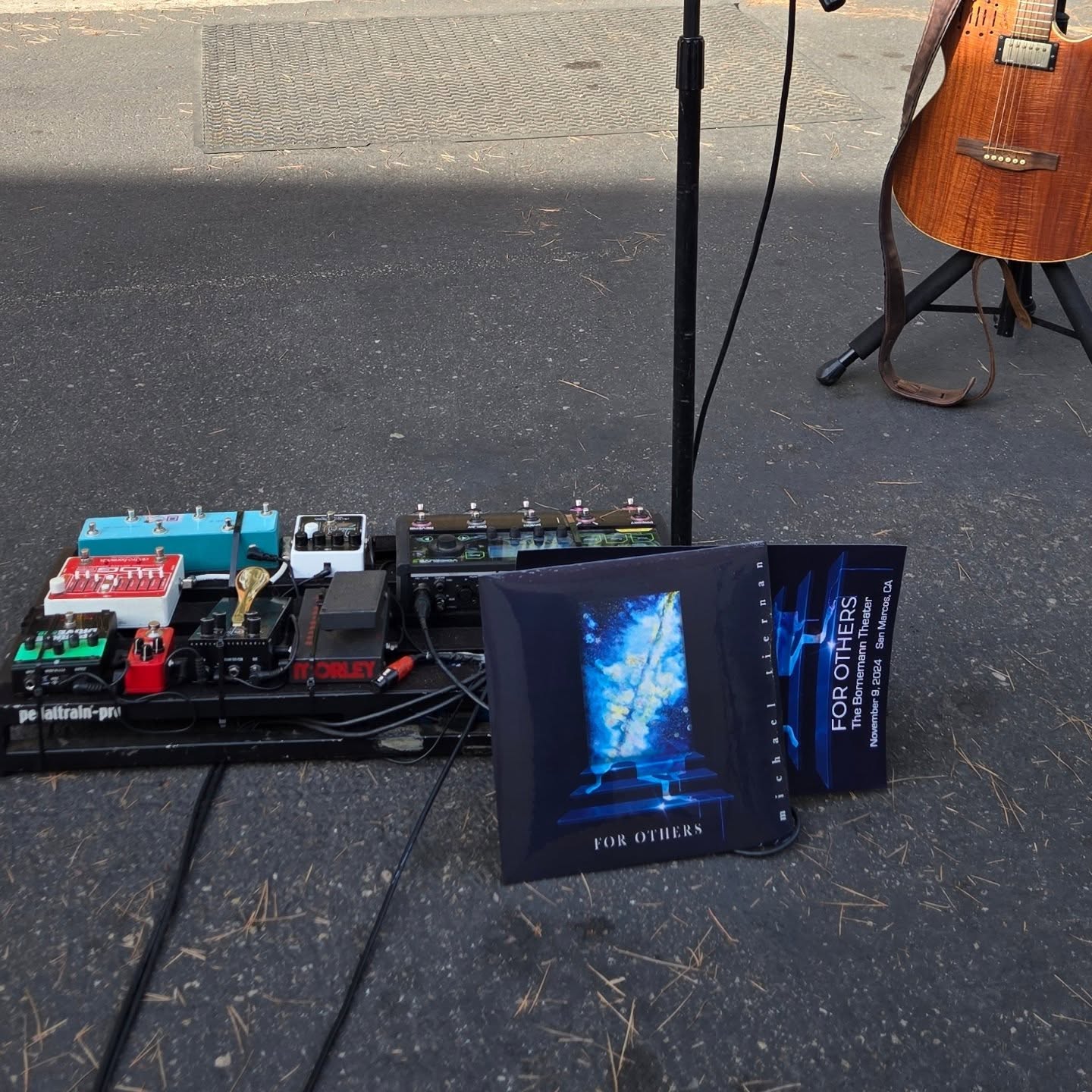 Set up here in the parking lot at Channel 9 KUSI News. Tune in at 9:50am for my first song, then a couple more tunes through the 10 o'clock hour, with an interview about the new album:) whoohoo!