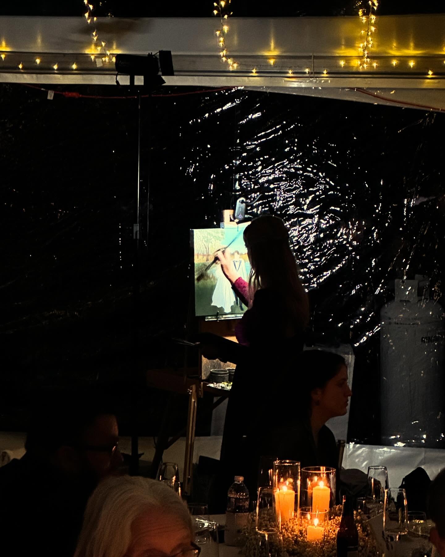 What a wonderful idea! A live artist capturing the beauty of the ceremony as the reception goes on through the night! Love this!! #unique #weddingideas