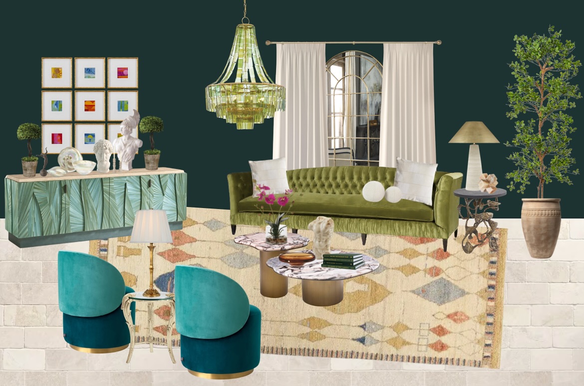 Often times we fall in love products that never get a chance to be used. They are so unique and specific that customers look right past them. And we get it... they’re a bit crazy!
But because we love challenges and having fun, our design concept demonstrates how these products can create a vivid and eccentric one of a kind space. Mixing traditional & modern elements.
Love or hate it, we don’t care! But let us know anyways!
#uniqueinteriors #uniqueinteriordesign #eccentricinteriors #colorfulife #staytruetoyourself #californiainteriors #fashionstyle #fashionmagazine