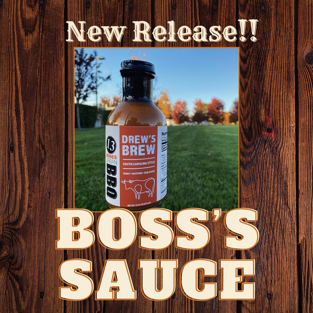 Not your average sauce - It’s BBQ, Boss’s way 😎 A 13 Bones Urban BBQ exclusive, now in a sleek bottle for you to enjoy at home! Our tangy Drew’s Brew pairs perfectly with all of your smoky BBQ classics - beef, pork, and even chicken! 🍗🔥
The 13 Bones mobile kitchen will be at @wheatheadbeer tomorrow starting at noon, so pick up your bottle before they sell out! 🌵