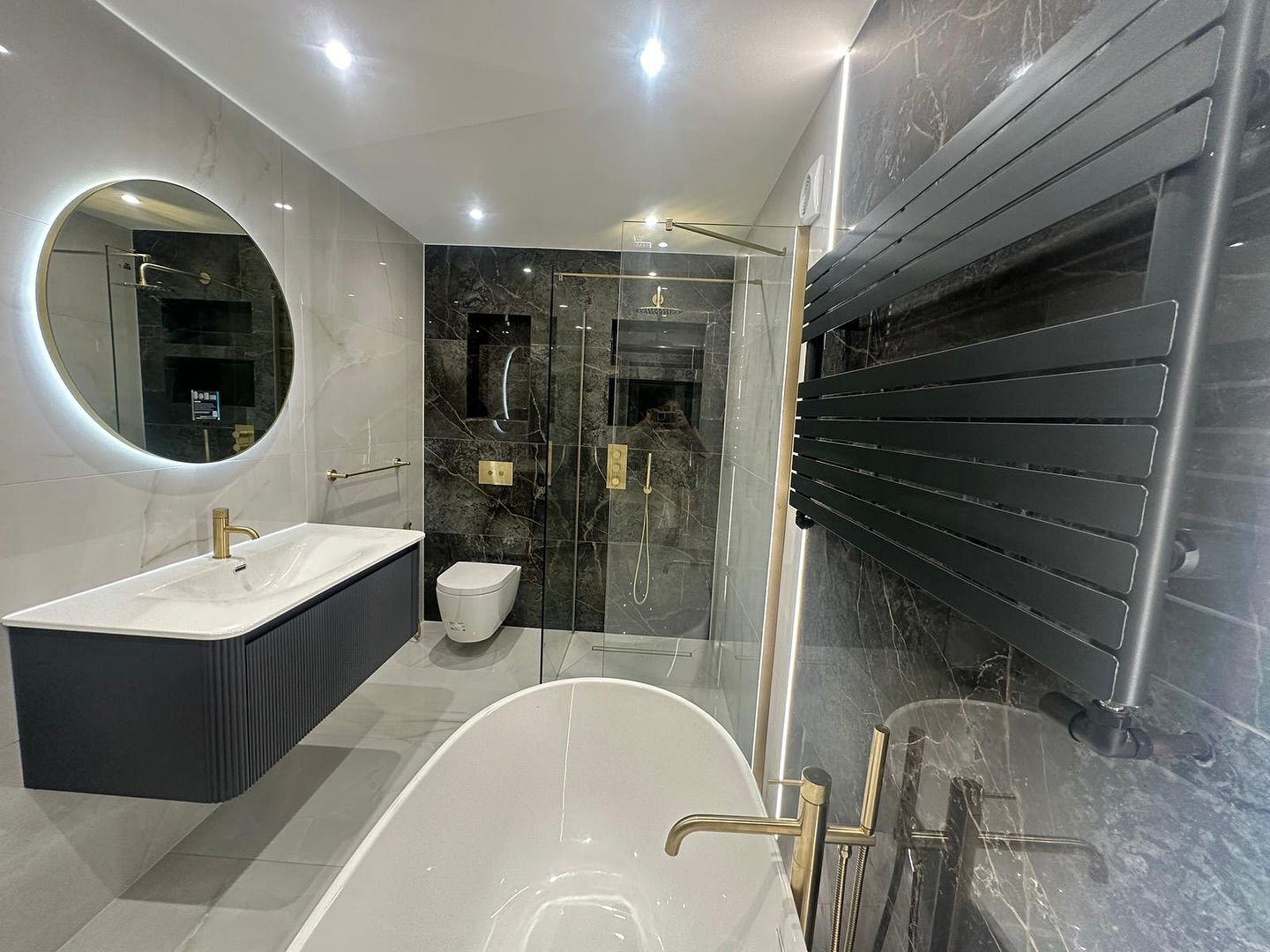 Bringing your dream bathroom to life, one detail at a time. Here’s a sneak peek—stay tuned for more of this transformation! #BathroomGoals #LuxuryBathrooms #BathroomDesign