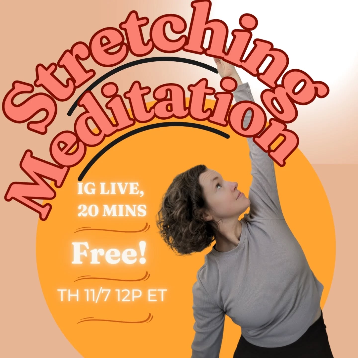 Free, 20 MIN IG LIVE class this Thurs 11/7! No registration necessary.
We will gently move, stretch and meditate to help regulate our nervous systems and practice embodied choice-making. No movement experience necessary.
#nervoussystemregulation #polyvagaltherapy #traumasensitivemovement #mindbody #freemindfulness