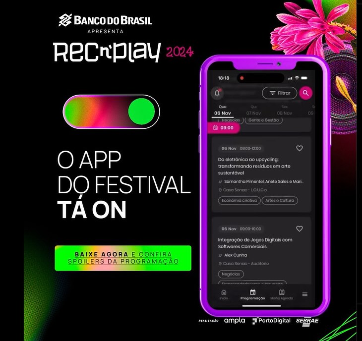 Radar ESG Recomenda: @recnplayfestival
O Rec’Play é um Festival de tecnologia, criatividade e inovação, que acontece em Recife entre os dias 06 e 09 de novembro de 2024. Com o tema “O Futuro nos Conecta”, o evento promoverá atividades e painéis focados em Tech, Cidades inteligentes, ESG, economia criativa e empreendedorismo.
Serão mais de 600 atividades gratuitas. Inscreva-se e participe. Link na bio.
#RadarESG #ESG #RadarIndica #Recife #RecnPlay
