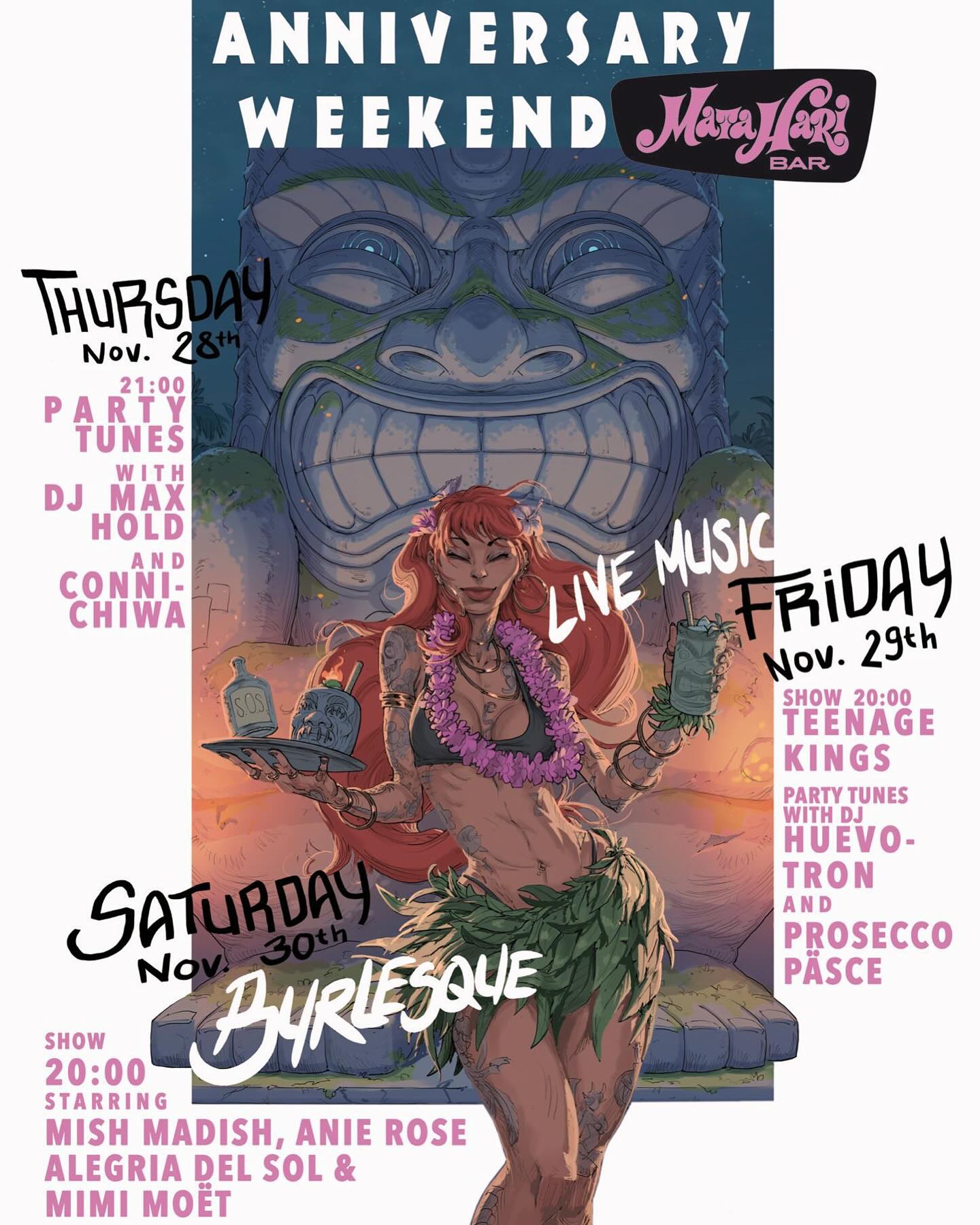 Teenage King Live Fr. 29 Nov at Mata Hari Bar 20th Anniversary🥳🤘💦 #teenagekings #garagepunk #punkrock #swisspunk #züripunk #mataharibar