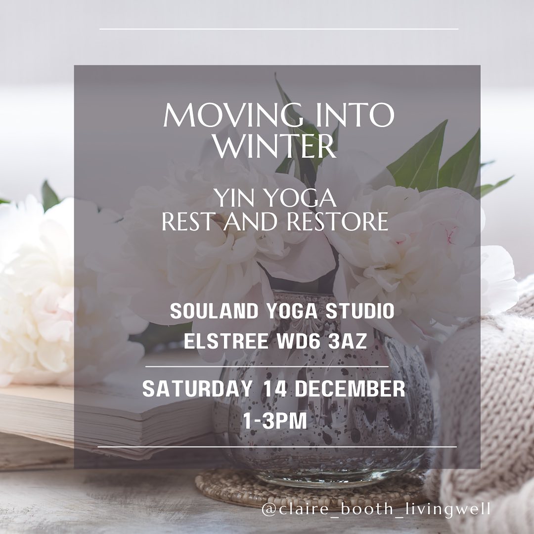Perfect Opportunity to Rest and Restore before the Christmas season is upon us.
Join us Saturday 14 December from 1pm - 3 at #SouLandYoga, #Aldenham to completely recharge.
Winter season’s element is water which is connected to the Kidney Chi - when we work with the seasons element we can find more harmony in life. We replenish our kidney chi (energy store) which can be very depleted in peri/menopause. All women benefit as it allows the body to restore and balance hormone cycle.
Suitable for all - this workshop asks you to turn up, relax, drink tea and spend perfect #metime in this Yogastudio in the middle of the countryside.
Click on the link below to book your spot! @soulandyogauk
DM if any questions.
#aldenham #yinyoga #journal #deeprest #relaxation #elstreestudios #elstree #metime #slowyoga
#soulandyogauk
#restandrestore
