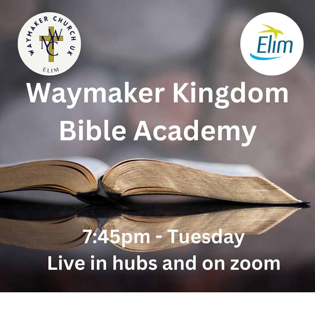 This will be a fantastic evening in the word.
#waymaker #bibleacademy #learn #equip #empower