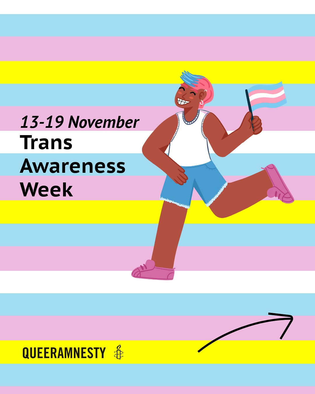 Heute beginnt die Trans Awareness Week und wir möchten ein weiteres Jahr auf die Menschenrechte von trans Menschen aufmerksam machen. Trans Rechte sind auch Menschenrechte.
#amnestyinternational #trans #transgender #humanrights #menschenrechte